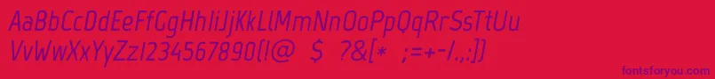 MarvelBolditalic Font – Purple Fonts on Red Background