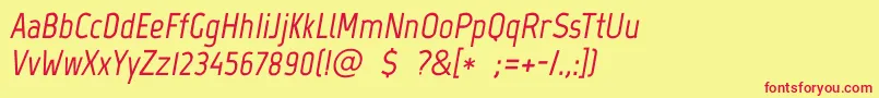 MarvelBolditalic Font – Red Fonts on Yellow Background