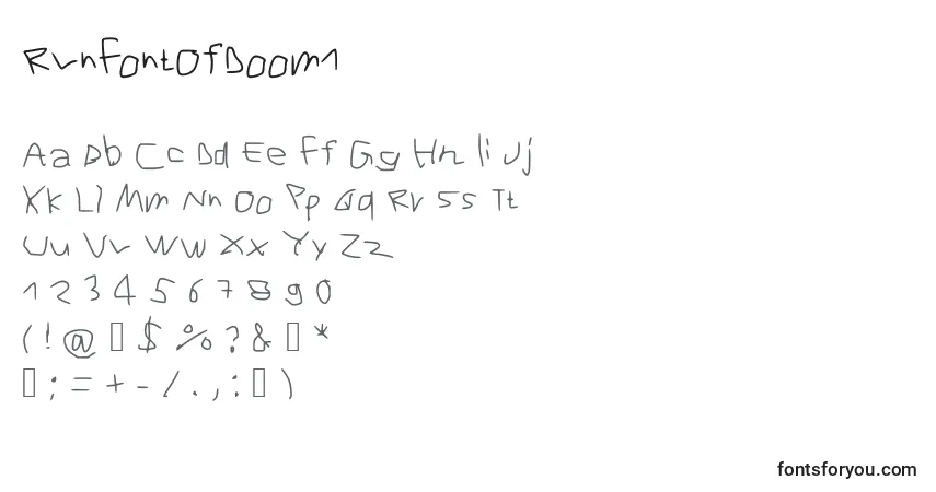 Czcionka RvnFontOfDoom1 – alfabet, cyfry, specjalne znaki