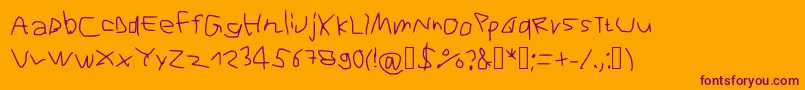 Шрифт RvnFontOfDoom1 – фиолетовые шрифты на оранжевом фоне