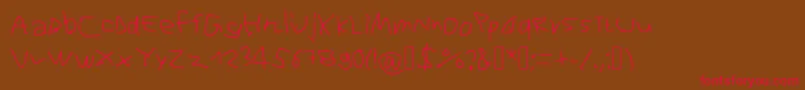 RvnFontOfDoom1 Font – Red Fonts on Brown Background
