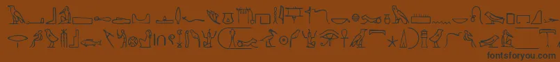 Шрифт NahktHieroglyphs – чёрные шрифты на коричневом фоне