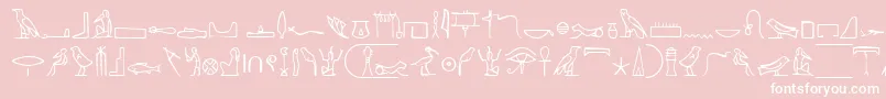 フォントNahktHieroglyphs – ピンクの背景に白い文字