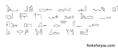 Überblick über die Schriftart NahktHieroglyphs