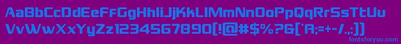Grandnationalcond Font – Blue Fonts on Purple Background