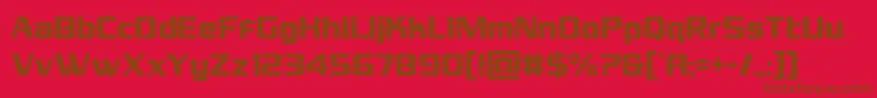 Grandnationalcond Font – Brown Fonts on Red Background