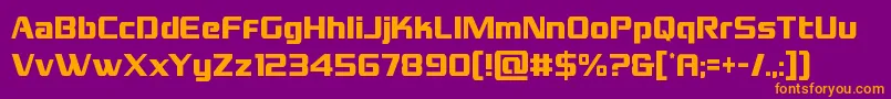 Grandnationalcond Font – Orange Fonts on Purple Background