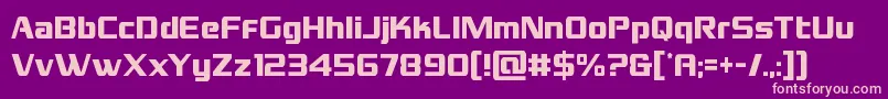 Grandnationalcond Font – Pink Fonts on Purple Background