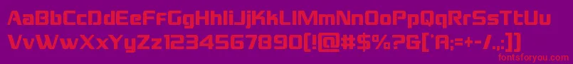 Grandnationalcond Font – Red Fonts on Purple Background