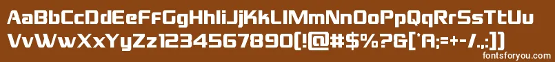 Grandnationalcond Font – White Fonts on Brown Background