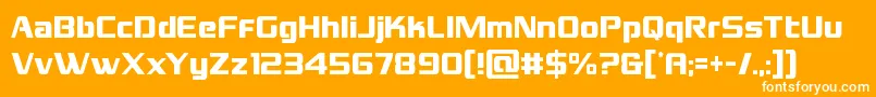 Шрифт Grandnationalcond – белые шрифты на оранжевом фоне
