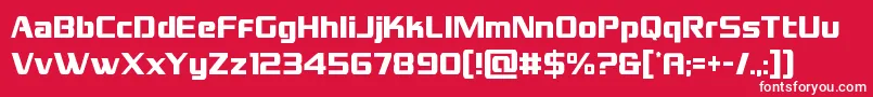 Grandnationalcond Font – White Fonts on Red Background