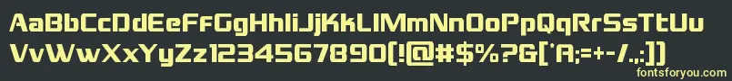 Grandnationalcond Font – Yellow Fonts on Black Background