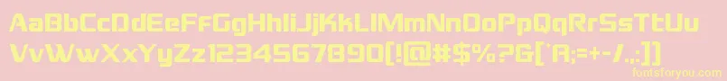 Grandnationalcond Font – Yellow Fonts on Pink Background
