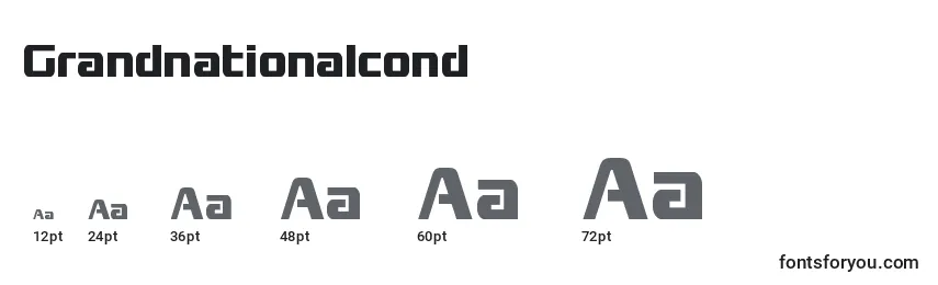 Grandnationalcond Font Sizes