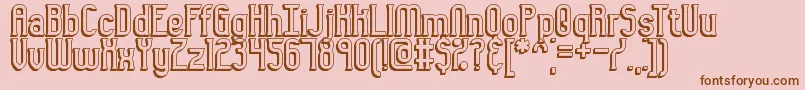 Gyneric3 Font – Brown Fonts on Pink Background
