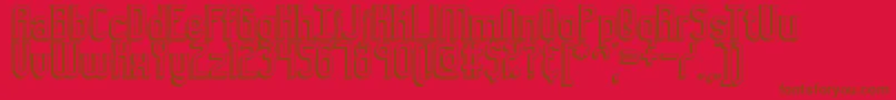 Gyneric3 Font – Brown Fonts on Red Background