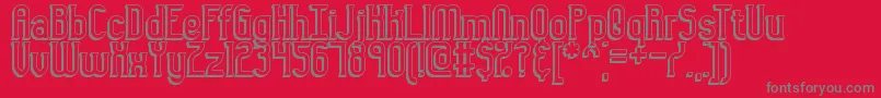 Gyneric3 Font – Gray Fonts on Red Background