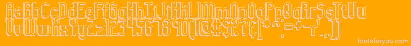 Gyneric3 Font – Pink Fonts on Orange Background