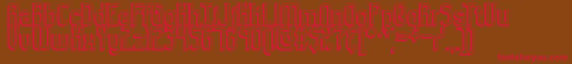Gyneric3 Font – Red Fonts on Brown Background