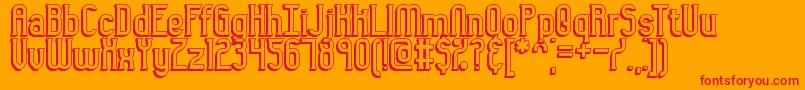 Gyneric3 Font – Red Fonts on Orange Background