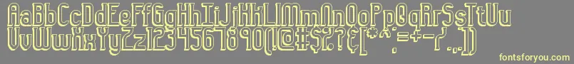 Gyneric3 Font – Yellow Fonts on Gray Background