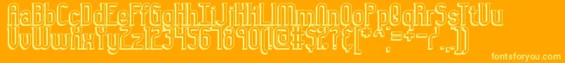 Gyneric3 Font – Yellow Fonts on Orange Background