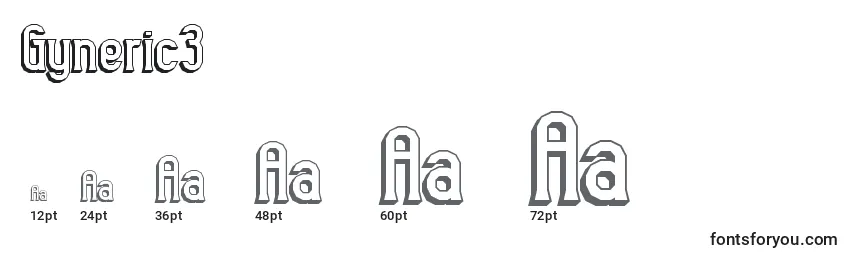 Gyneric3 Font Sizes