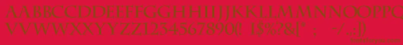 Charlemagnec Font – Brown Fonts on Red Background