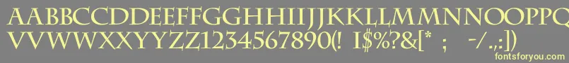 Charlemagnec Font – Yellow Fonts on Gray Background