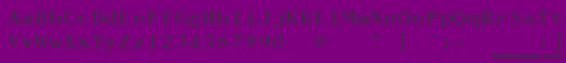 DactylographeUnregistered Font – Black Fonts on Purple Background