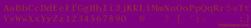 DactylographeUnregistered-fontti – ruskeat fontit violetilla taustalla