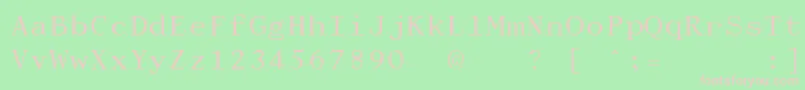 DactylographeUnregistered Font – Pink Fonts on Green Background