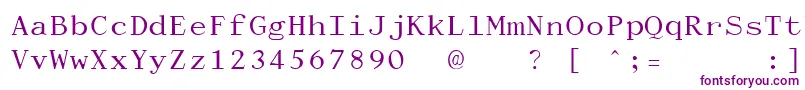 DactylographeUnregistered Font – Purple Fonts on White Background