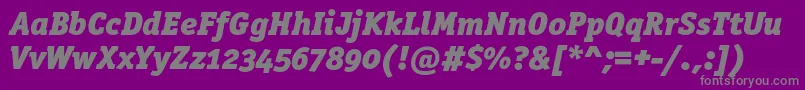 Police OfficinaserifblackoscItalic – polices grises sur fond violet