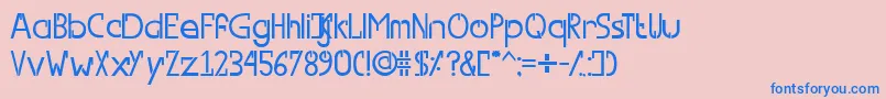 SwitchFont Font – Blue Fonts on Pink Background