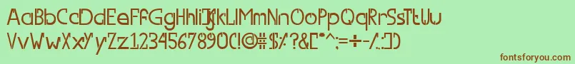 Шрифт SwitchFont – коричневые шрифты на зелёном фоне