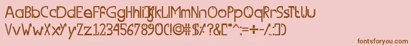 SwitchFont Font – Brown Fonts on Pink Background