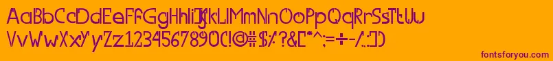 SwitchFont Font – Purple Fonts on Orange Background