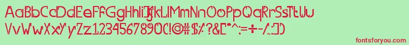 SwitchFont Font – Red Fonts on Green Background