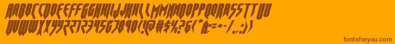 Opusmagnusital Font – Brown Fonts on Orange Background