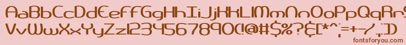 Pneuwide Font – Brown Fonts on Pink Background