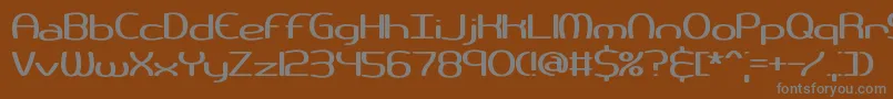 フォントPneuwide – 茶色の背景に灰色の文字