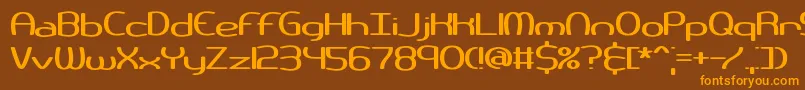 Pneuwide Font – Orange Fonts on Brown Background