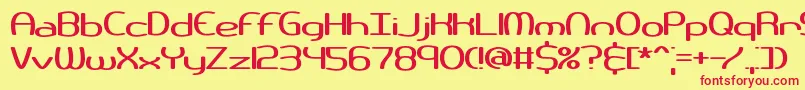 Pneuwide Font – Red Fonts on Yellow Background