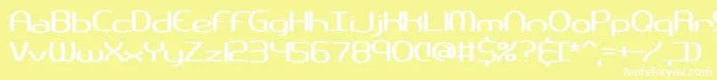 Pneuwide Font – White Fonts on Yellow Background