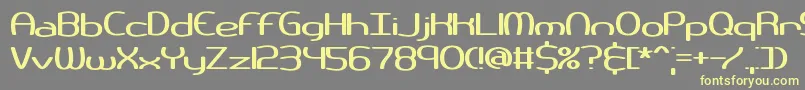 Pneuwide Font – Yellow Fonts on Gray Background