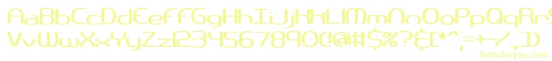 Pneuwide Font – Yellow Fonts on White Background