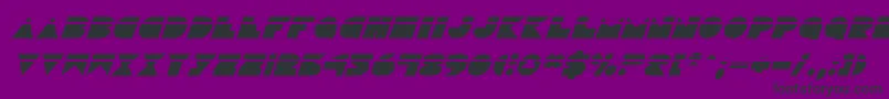 フォントDiscoDeckLaserItalic – 紫の背景に黒い文字