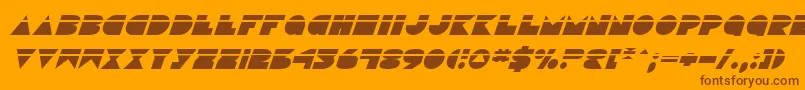 フォントDiscoDeckLaserItalic – オレンジの背景に茶色のフォント